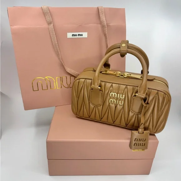 Miu Miu Tan Matelasse Crossbody/Handbag-Brand New - Picture 1 of 1